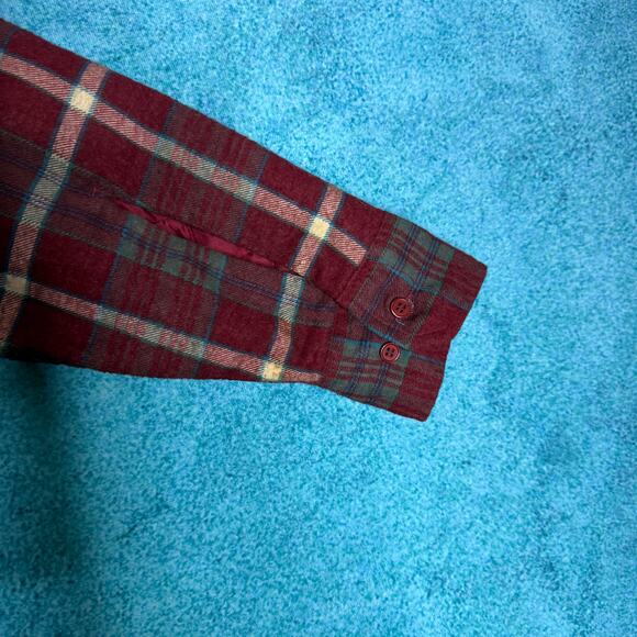 Vintage Outreach Quilted Lined Shacket Men’s S – Red Plaid Button Shirt Jacket - Picture 11 of 16